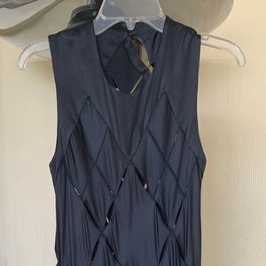 Long Diamond Cut Silk Dress
